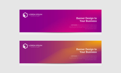 Banner background design abstract vector template. Set of banner background isolated vector for print, display, promotion and advertisement.