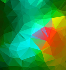 Abstract multicolor emerald green background. Vector polygonal design illustrator