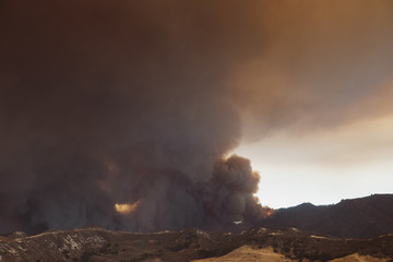 California wildfire burning out of control