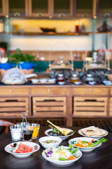 breakfast with thai local food