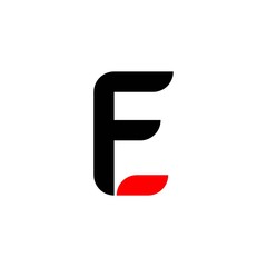 EF, FE letter Logo Design Template Vector