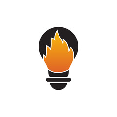 Bulb lamp logo design inspiration vector template