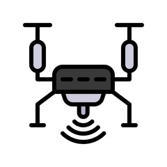 Drone vector, Future technology filled design icon