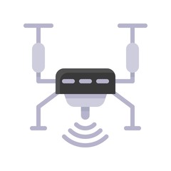Drone vector, Future technology flat design icon