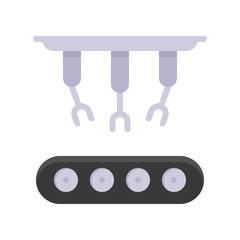 AI in manufacturing, Future technology flat design icon