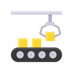 Robotic Arms vector, Future technology flat design icon