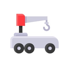 Robotic car vector, Future technology flat design icon