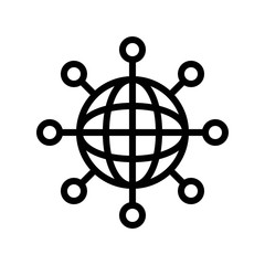 Hologram vector, Future technology line design icon