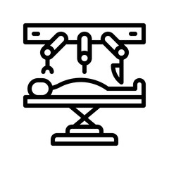 Robotic surgery, Future technology line design icon