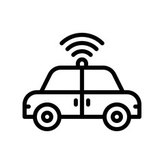 Autonomous vehicle vector, Future technology line design icon