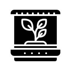 Plant tissue culture vector, Future technology solid design icon