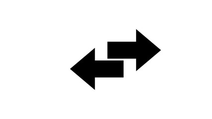 Set of gray arrows. illustration. Left and right arrows