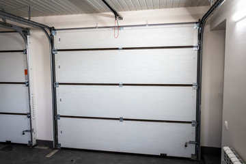 Automatic garage doors. View from the garage.