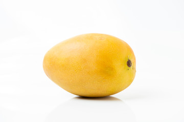 Fruit: mango with white background.