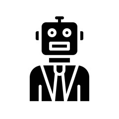 Robot vector, Robotics related solid design icon