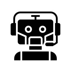 Robot vector, Robotics related solid design icon
