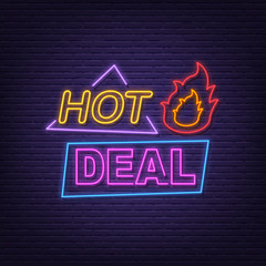 hot deal neon signboard