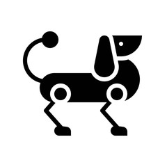 Robot dog vector, Robotics related solid design icon