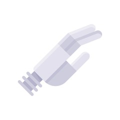 Artificial hand vector, Artificial related flat design icon