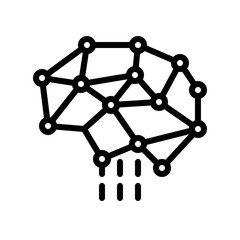 Neural network vector, Artificial related line design icon