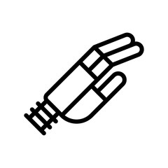 Artificial hand vector, Artificial related line design icon