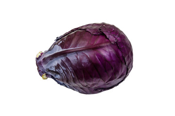 Red cabbage isolated on a white background