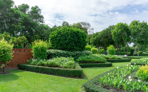 beautiful garden and good care landscape maintenance