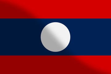 flag of laos shiny. background
