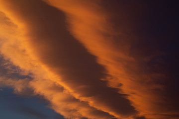 orange clouds 