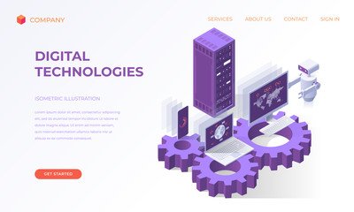 Landing page for digital technologies