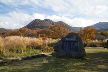 タデ原湿原　紅葉　大分県玖珠郡九重町