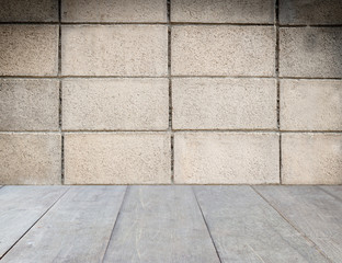 brick wall and floor