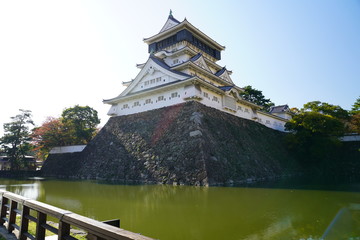 小倉城　紅葉時期 福岡県北九州市