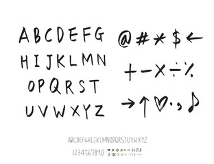 벡터 문자 / 손으로 쓴 글씨체