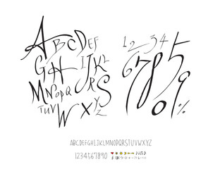 벡터 문자 / 손으로 쓴 글씨체