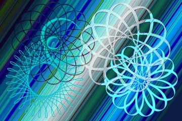 sfondo simboli geometrici spirali