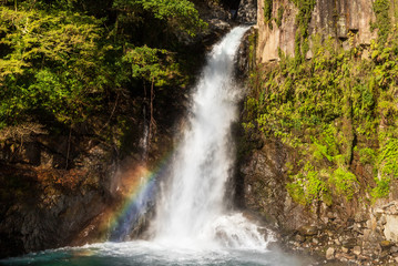  虹のかかる河津七滝 大滝