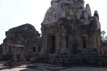 Phanom-wan castle is Khmer architecture art in Khmer civilization period about Buddhist century 16-17, Nakhon-rat-cha-sima province Thailand.