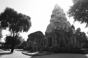Phanom-wan castle is Khmer architecture art in Khmer civilization period about Buddhist century 16-17, Nakhon-rat-cha-sima province Thailand.