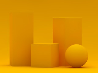 Abstract geometric background with shapes. 3D