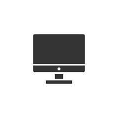 Computer monitor icon. Vector illustration on isolated background. Business concept tv monitor pictogram.