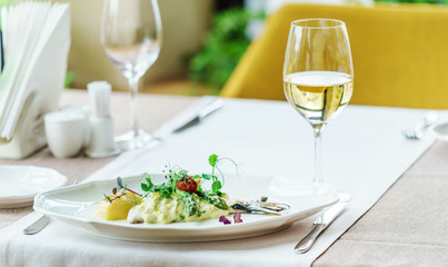 dinner in the italian restaurant