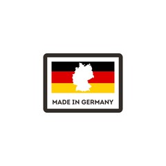 Fototapeta premium Design logo made in Germany. German map German flag