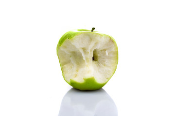 Several Bites on a Green Apple