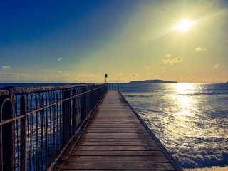Obraz premium pier at sunset