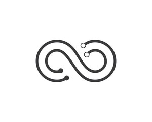Infinity logo icon vector illustration design