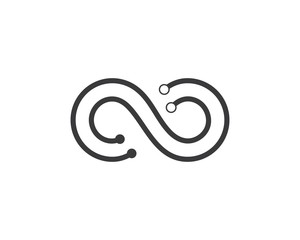 Obraz premium Infinity logo icon vector illustration design