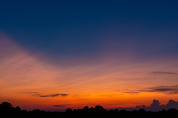 sunset in the mountains