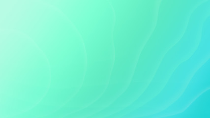 Abstract image of curvy, blurred and soft lines or layers on turquoise (Aqua Menthe) background. Rippled effect, copy space. 4K resolution.