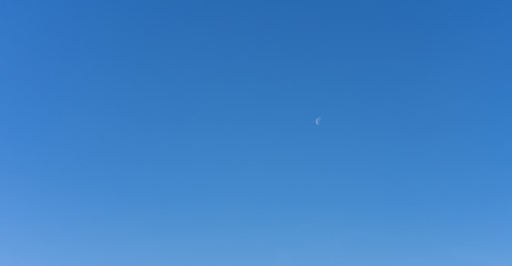 Moon in the sky in the daytime